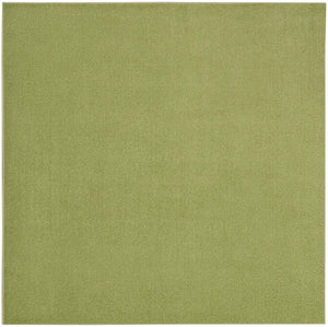 5' X 5' Green Square Indoor Outdoor Area Rug