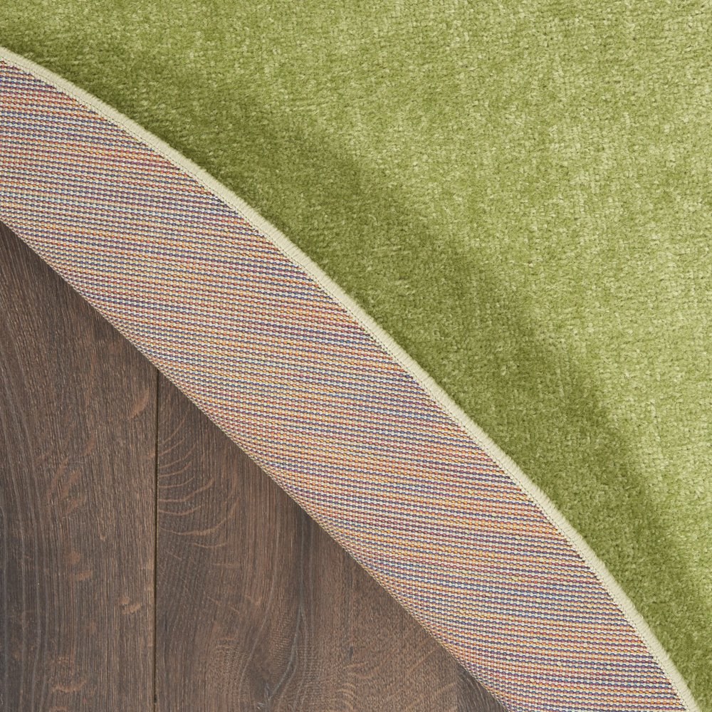 6' X 6' Green Round Indoor Outdoor Area Rug