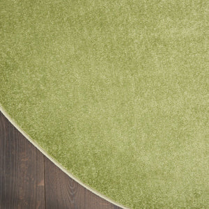 6' X 6' Green Round Indoor Outdoor Area Rug