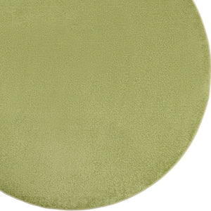 6' X 6' Green Round Indoor Outdoor Area Rug