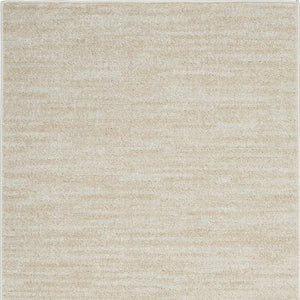 4' Runner Beige And Ivory Indoor Outdoor Runner Rug