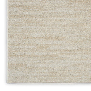 4' Runner Beige And Ivory Indoor Outdoor Runner Rug
