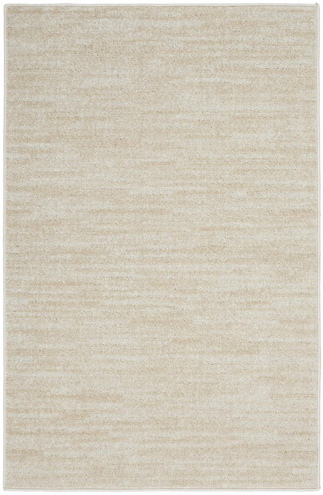 4' Runner Beige And Ivory Indoor Outdoor Runner Rug