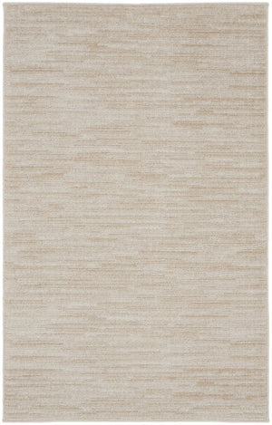 3' X 5' Beige And Ivory Indoor Outdoor Area Rug