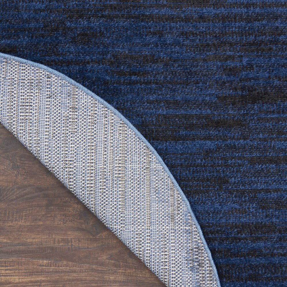 4' Blue Round Indoor Outdoor Area Rug