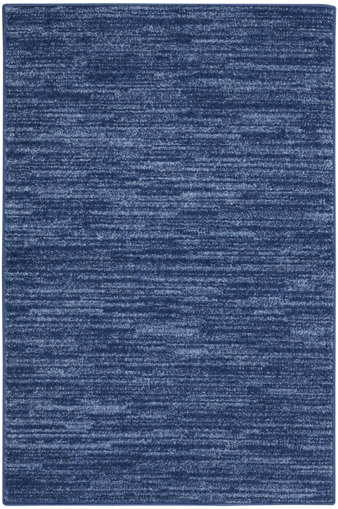 4' Runner Navy Blue Indoor Outdoor Runner Rug
