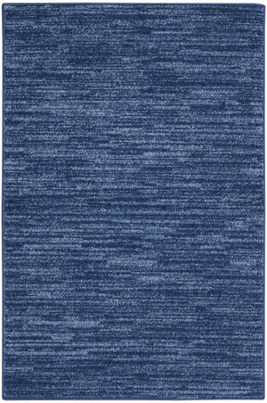 4' Runner Navy Blue Indoor Outdoor Runner Rug