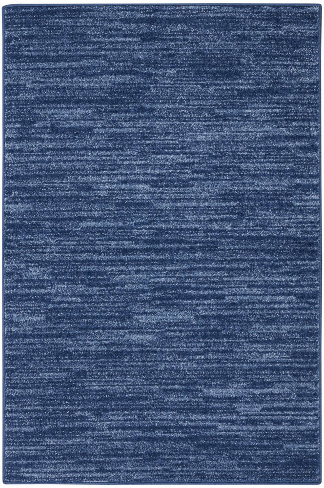 4' Runner Navy Blue Indoor Outdoor Runner Rug