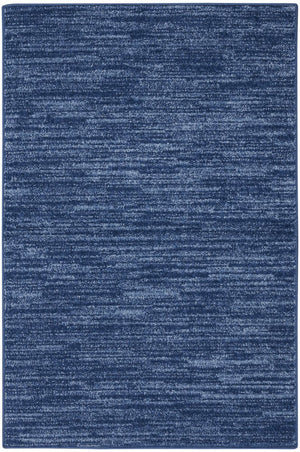 4' Runner Navy Blue Indoor Outdoor Runner Rug