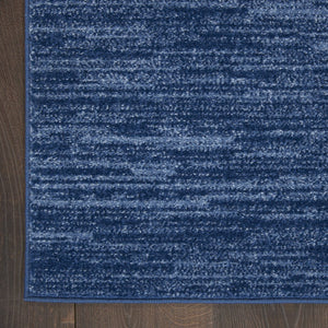 4' Runner Navy Blue Indoor Outdoor Runner Rug