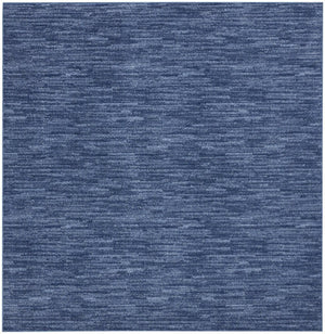 5' X 5' Blue Square Indoor Outdoor Area Rug