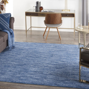 5' X 5' Blue Square Indoor Outdoor Area Rug