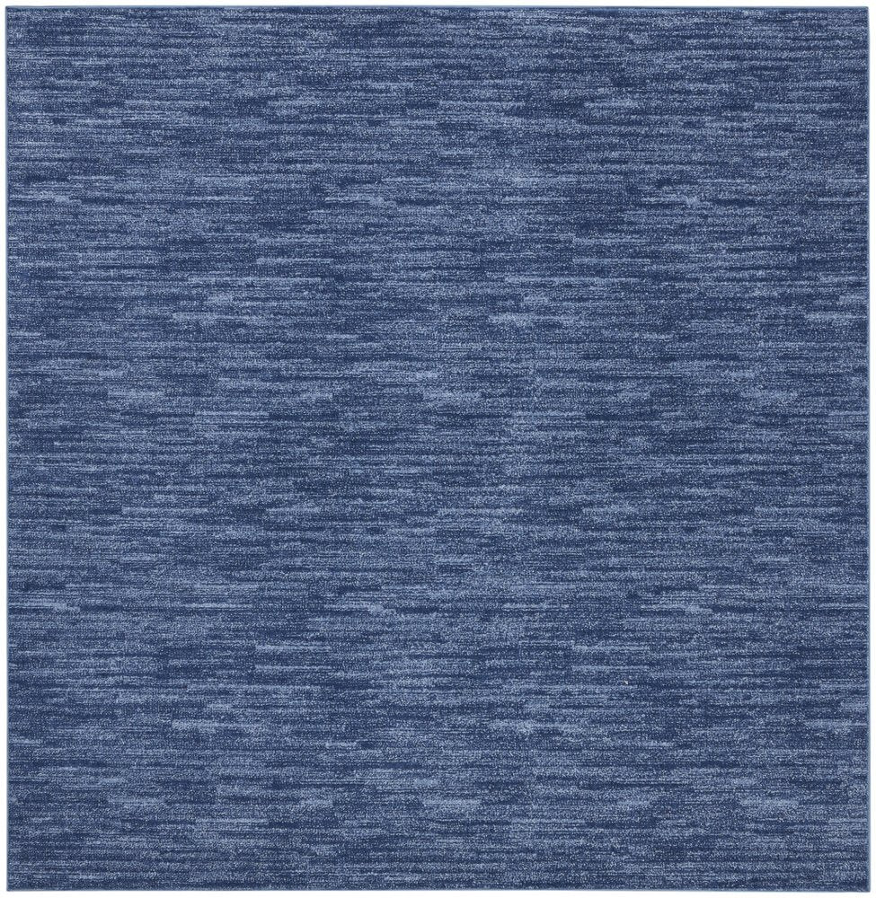 5' X 5' Blue Square Indoor Outdoor Area Rug