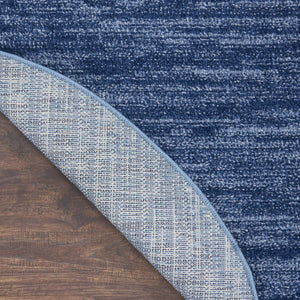 6' X 6' Blue Round Indoor Outdoor Area Rug