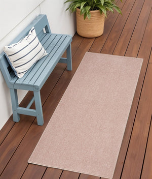 4' Runner Pink Indoor Outdoor Runner Rug