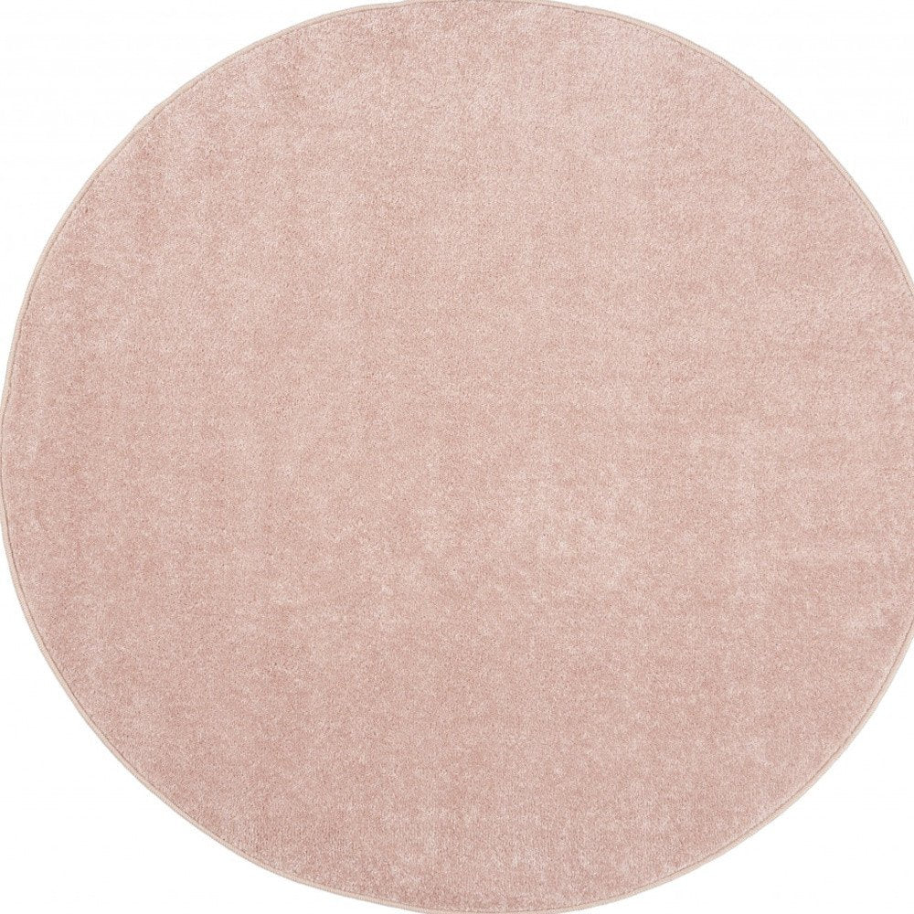 4' Pink Round Indoor Outdoor Area Rug