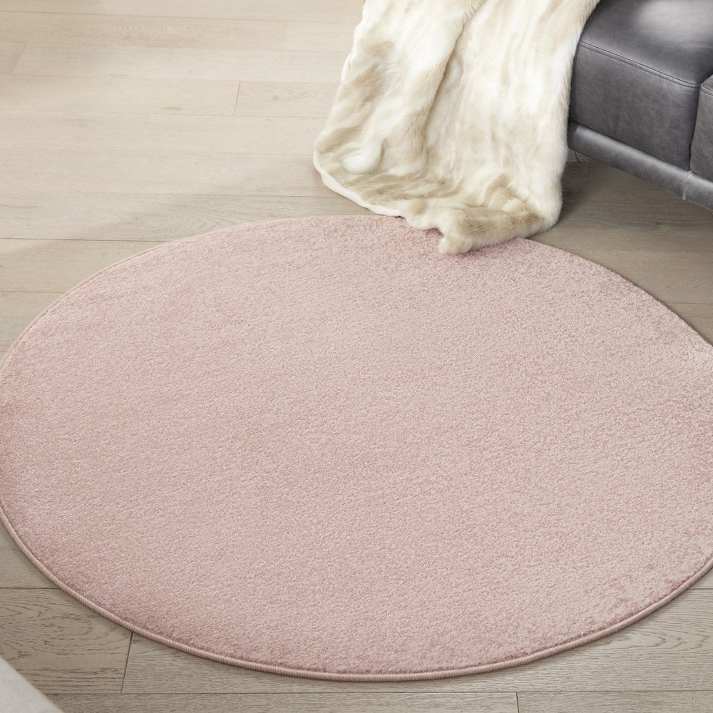 4' Pink Round Indoor Outdoor Area Rug