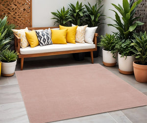 5' X 5' Pink Square Indoor Outdoor Area Rug