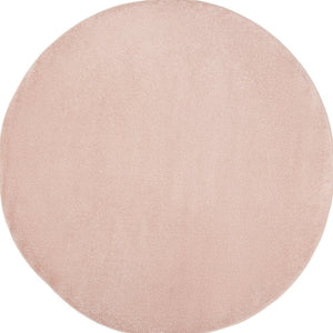 6' X 6' Pink Round Indoor Outdoor Area Rug