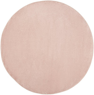 6' X 6' Pink Round Indoor Outdoor Area Rug