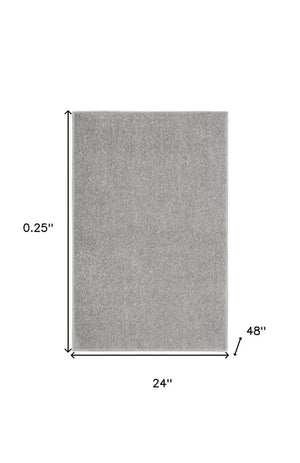 2' X 4' Gray Indoor Outdoor Area Rug