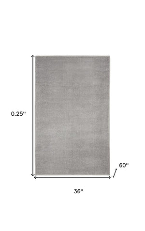 3' X 5' Gray Indoor Outdoor Area Rug