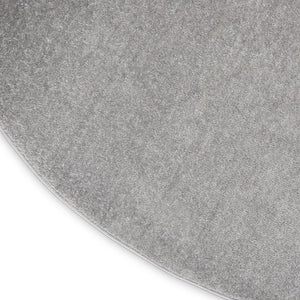 4' Gray Round Indoor Outdoor Area Rug