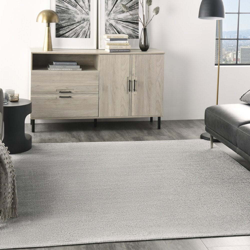 5' X 5' Gray Square Indoor Outdoor Area Rug