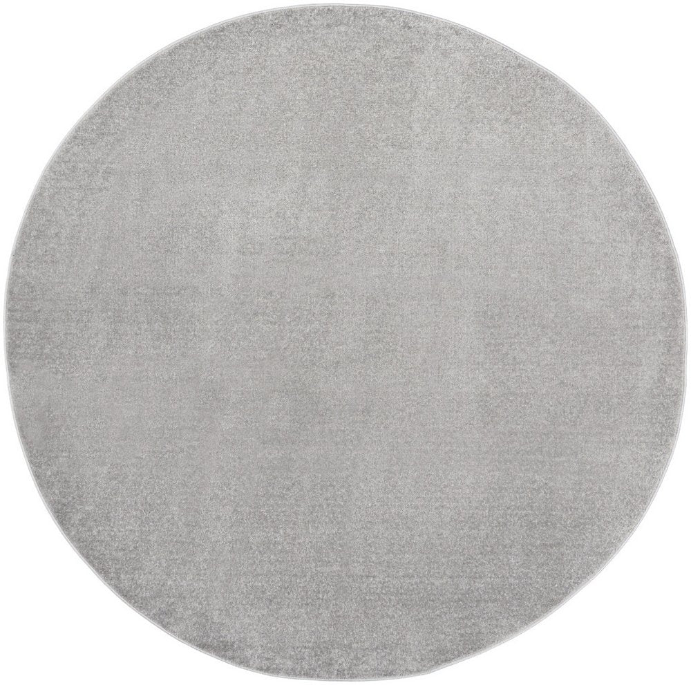 6' X 6' Gray Round Indoor Outdoor Area Rug