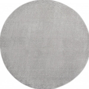 6' X 6' Gray Round Indoor Outdoor Area Rug