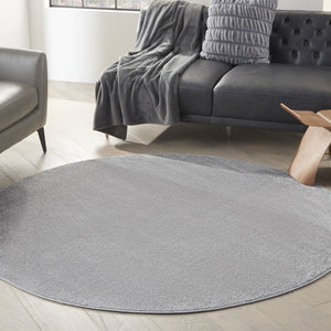 6' X 6' Gray Round Indoor Outdoor Area Rug