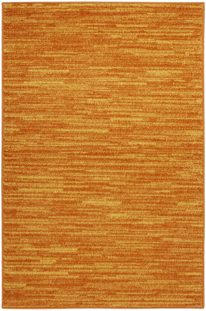 2' X 4' Orange Indoor Outdoor Runner Rug