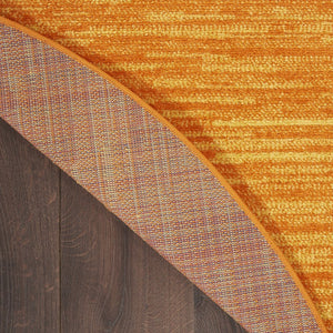 4' Orange Round Indoor Outdoor Area Rug