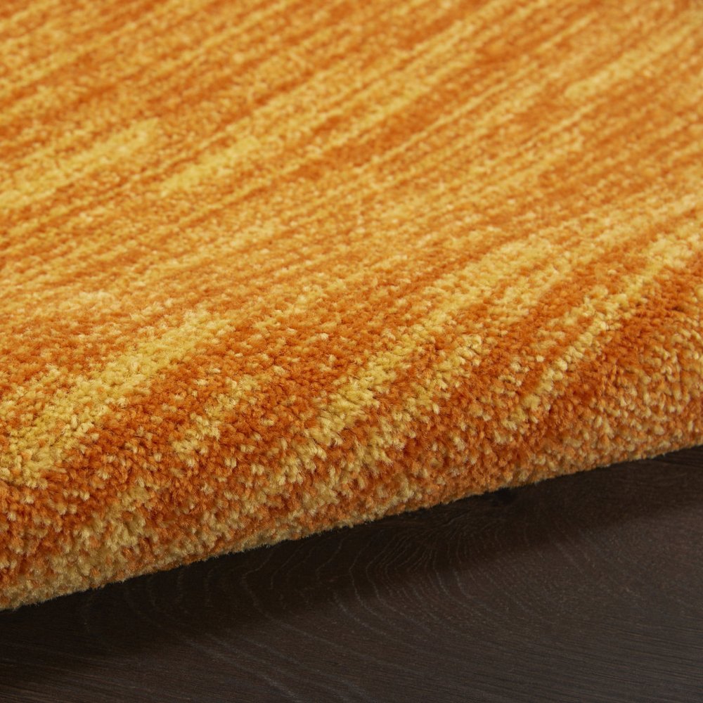 4' Orange Round Indoor Outdoor Area Rug