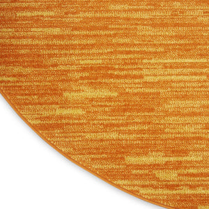 4' Orange Round Indoor Outdoor Area Rug