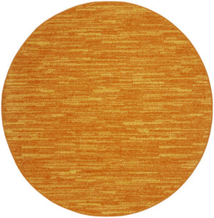 4' Orange Round Indoor Outdoor Area Rug