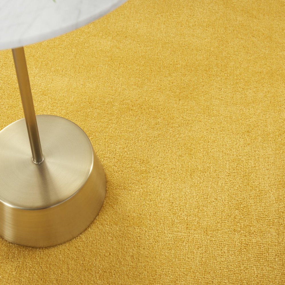 4' Yellow Round Indoor Outdoor Area Rug