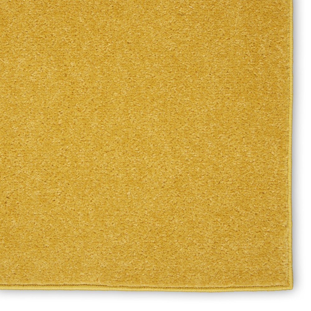 5' X 5' Yellow Square Indoor Outdoor Area Rug