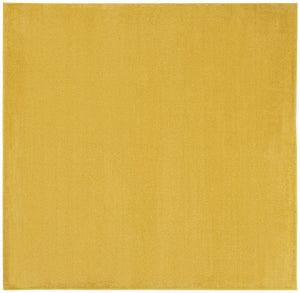 5' X 5' Yellow Square Indoor Outdoor Area Rug