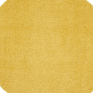 6' X 6' Yellow Round Indoor Outdoor Area Rug