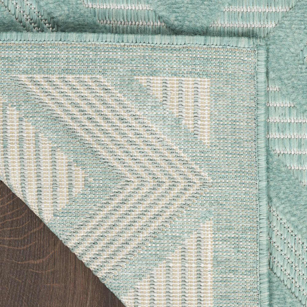4' X 6' Aqua Indoor Outdoor Area Rug