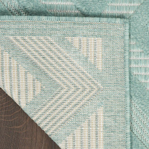 4' X 6' Aqua Indoor Outdoor Area Rug