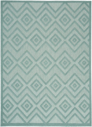 4' X 6' Aqua Indoor Outdoor Area Rug