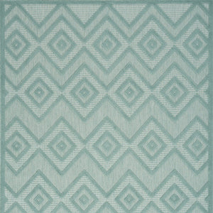 4' X 6' Aqua Indoor Outdoor Area Rug