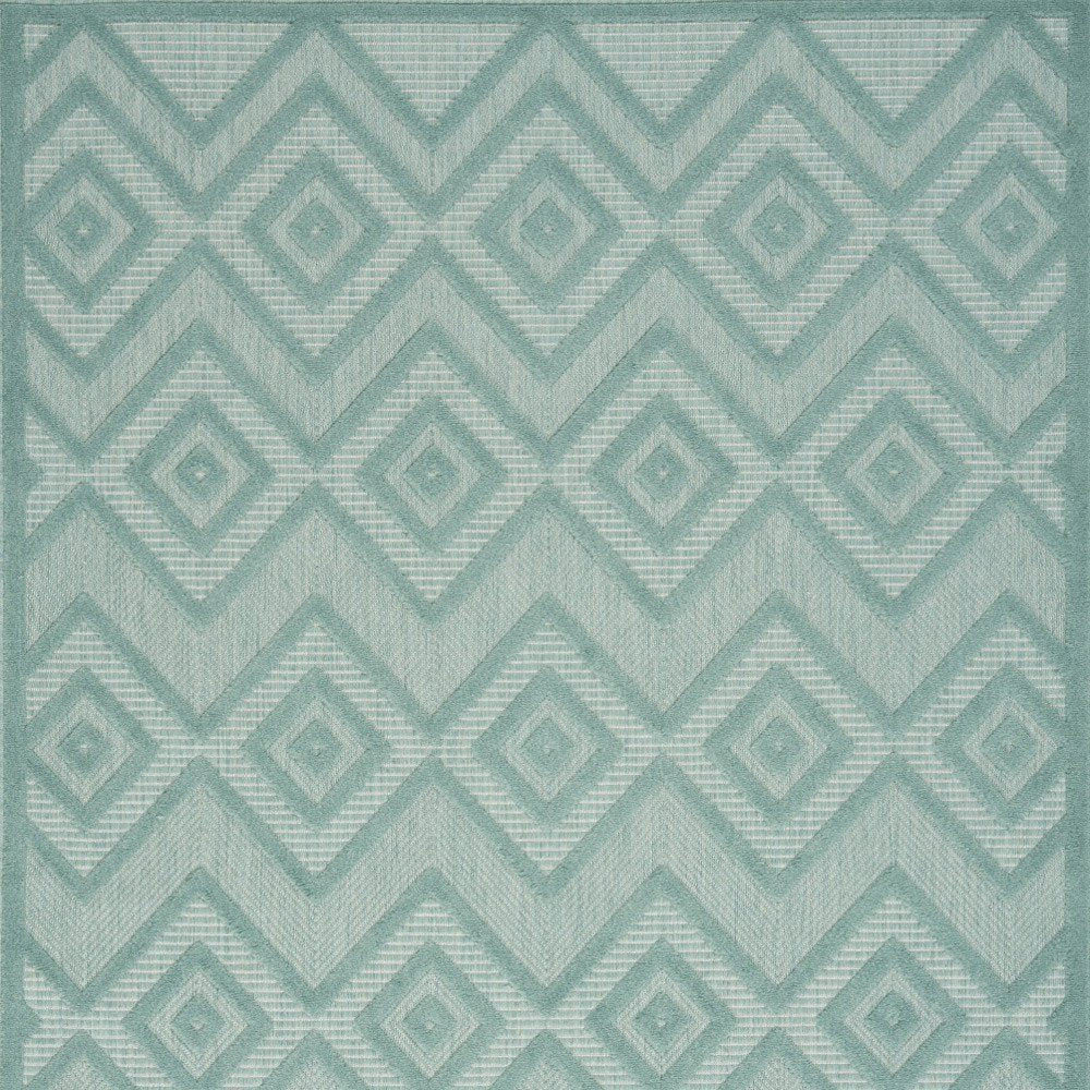 4' X 6' Aqua Indoor Outdoor Area Rug