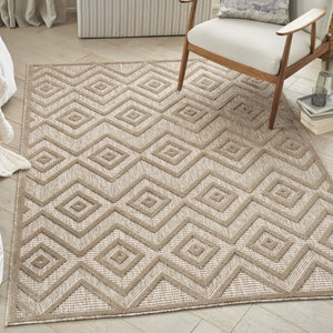 4' X 6' Beige Indoor Outdoor Area Rug