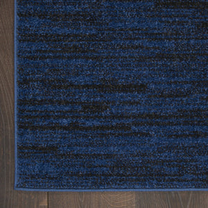 2' X 4' Midnight Blue Stain Resistant Indoor Outdoor Area Rug