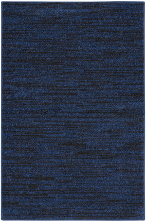 2' X 4' Midnight Blue Stain Resistant Indoor Outdoor Area Rug