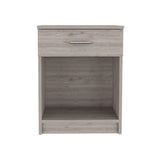 22" Light Gray Wood One Drawer Nightstand