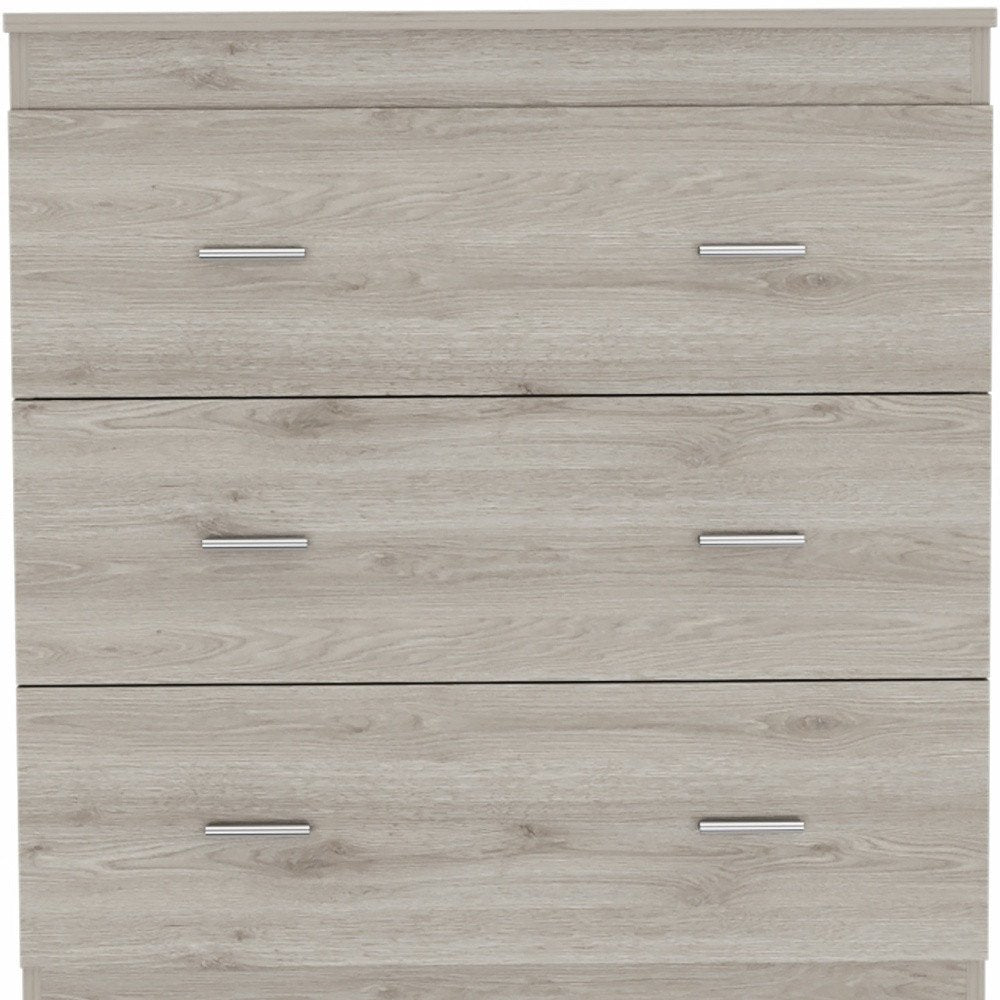 32" Light Gray Three Drawer Dresser